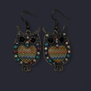 Colorful Owl Earrings